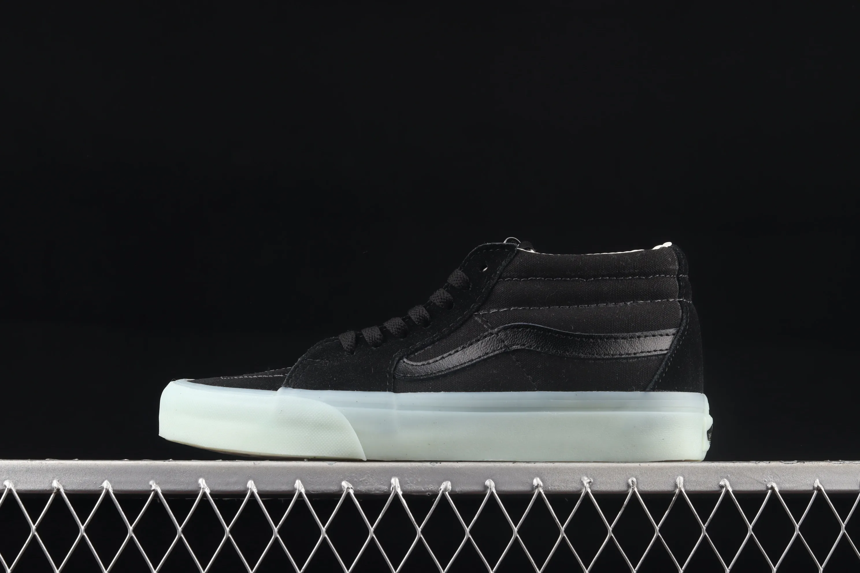 All categories Vans Vans series Vans Mid Vans China Vans Sk8-Mid official new cool transparent glass glue black Chinese sneakers VN0A3WM3ABC